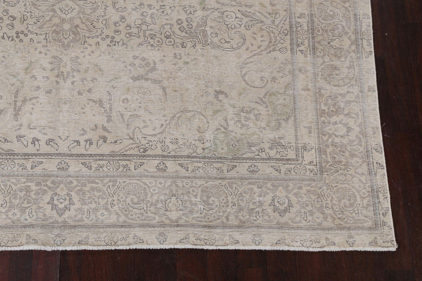 Muted Distressed Tabriz Persian Area Rug 10x13