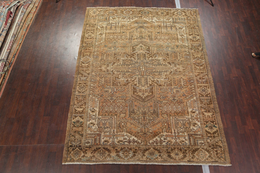 Vintage Wool Heriz Persian Area Rug 8x12