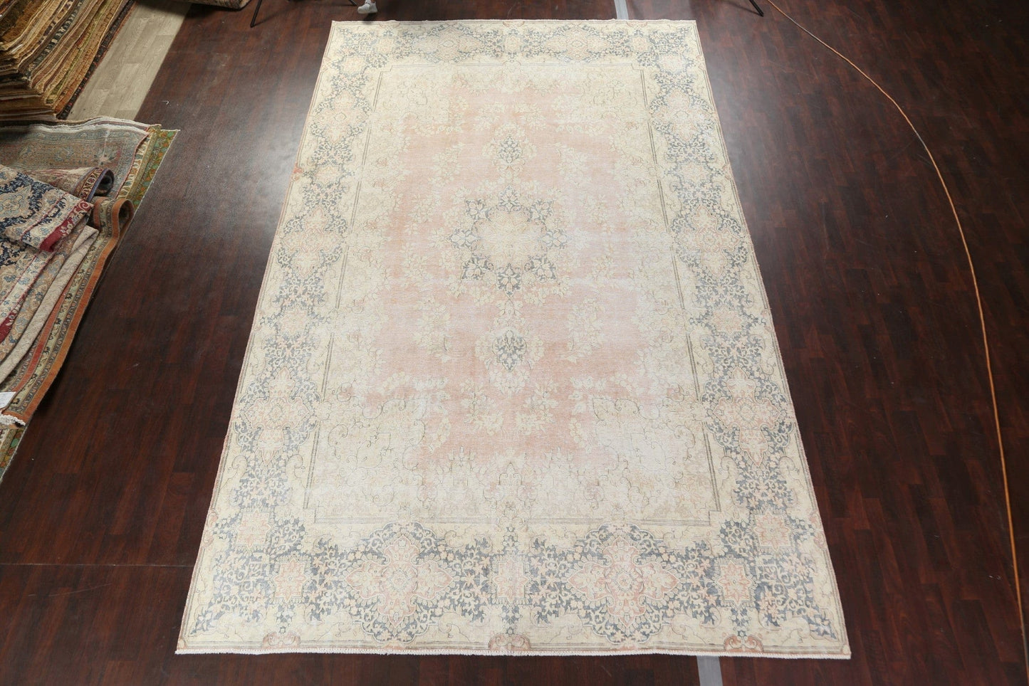 Vintage Distressed Kerman Persian Area Rug 10x16