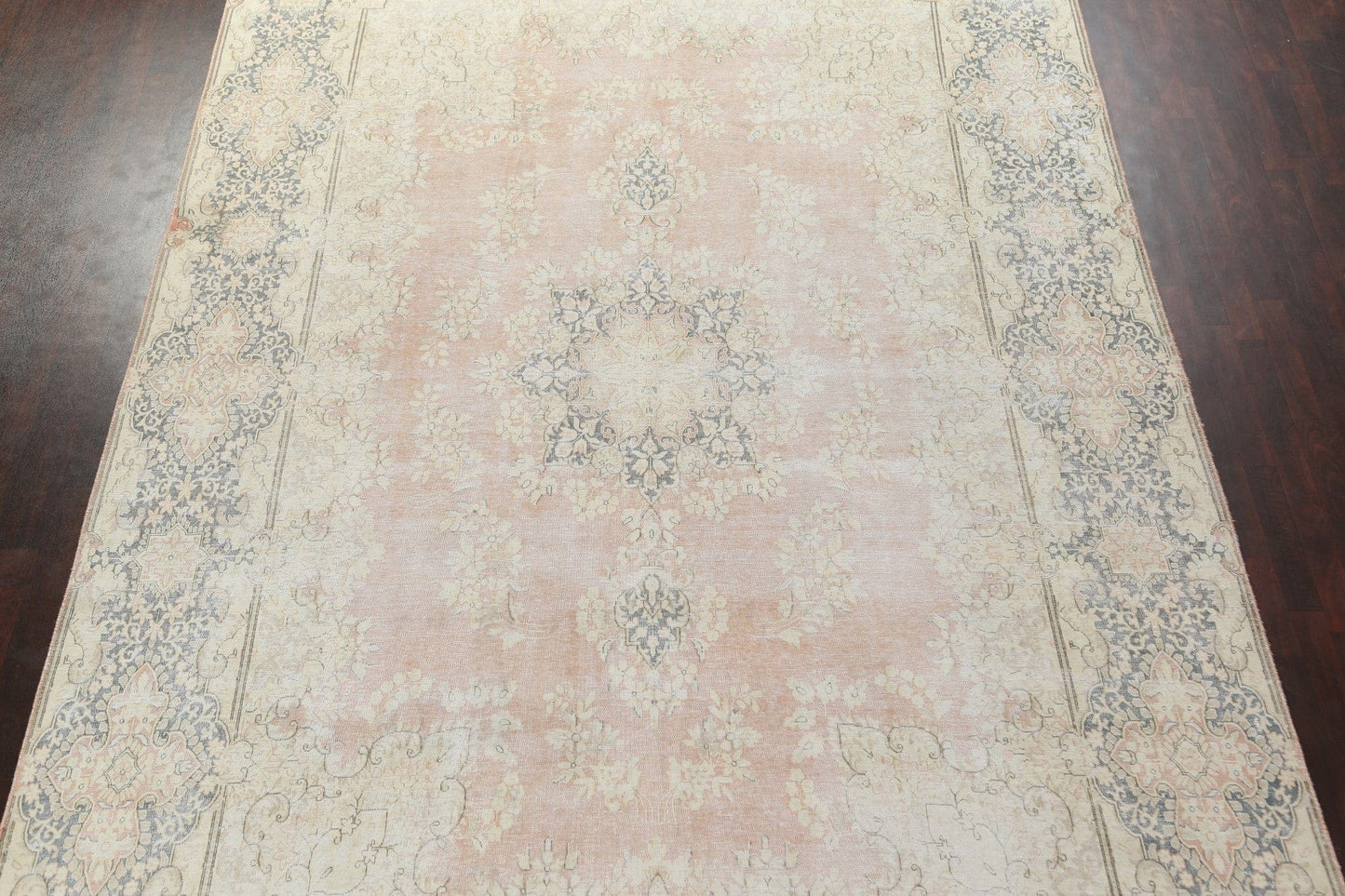 Vintage Distressed Kerman Persian Area Rug 10x16