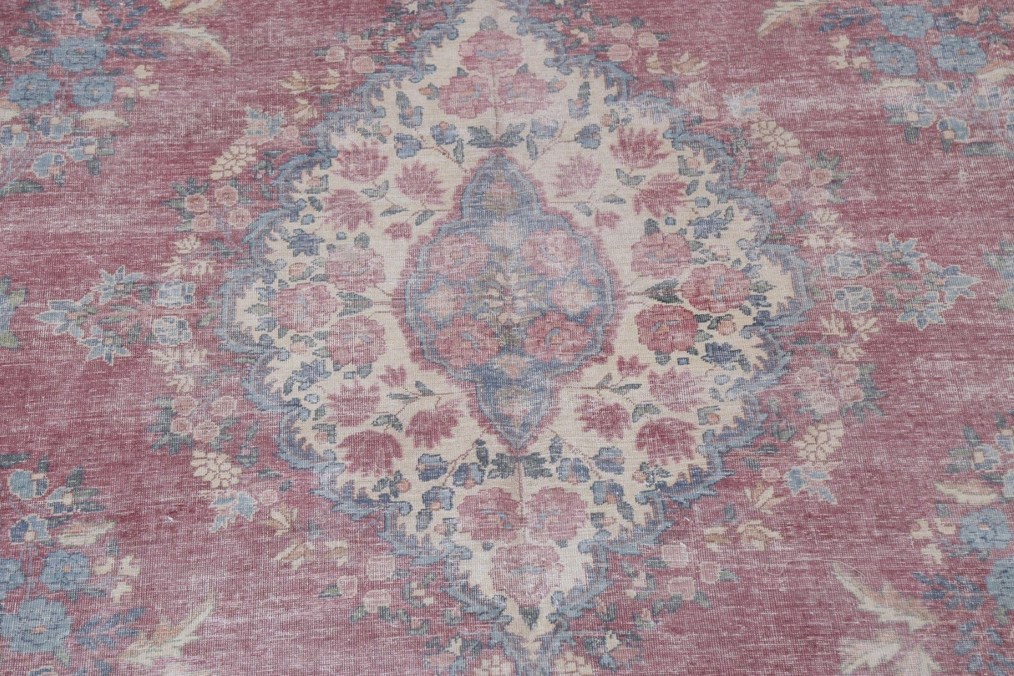 Large Floral Kerman Persian Area Rug 10x15