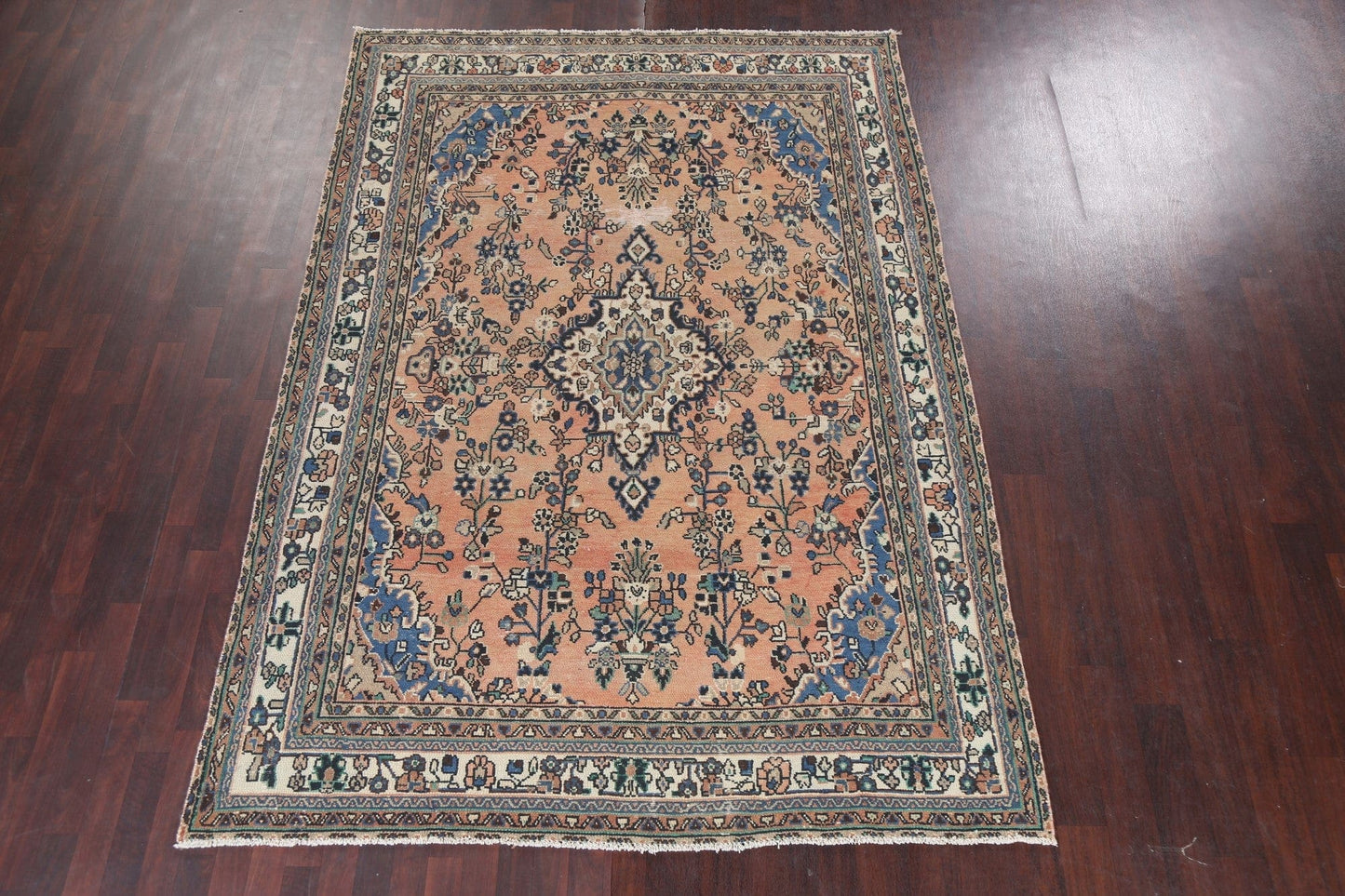 Vintage Wool Hamedan Persian Area Rug 7x10