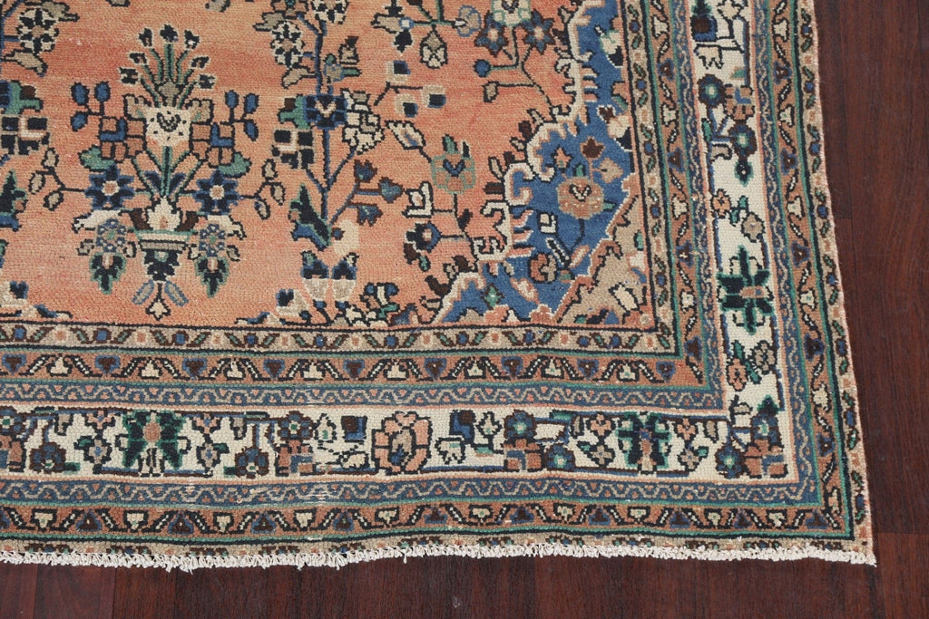 Vintage Wool Hamedan Persian Area Rug 7x10