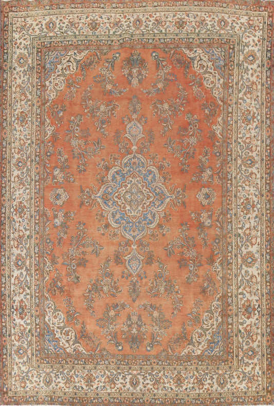 Vintage Wool Mahal Persian Area Rug 10x13
