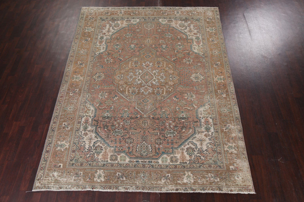 Vintage Handmade Tabriz Persian Area Rug 8x11