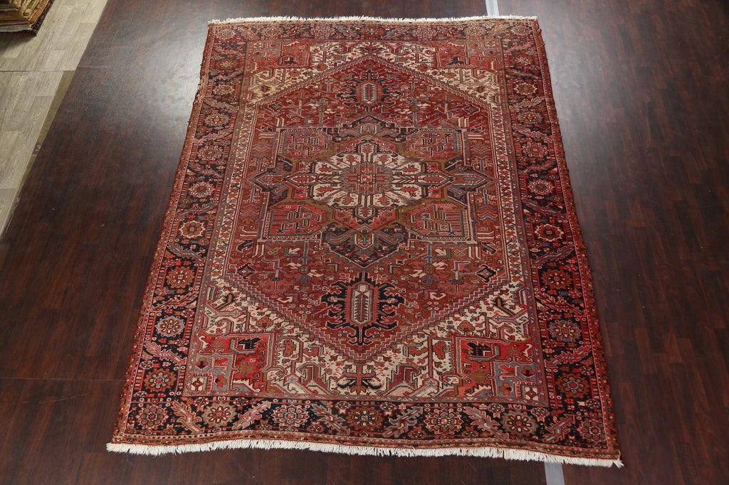 Antique Vegetable Dye Heriz Persian Area Rug 10x12