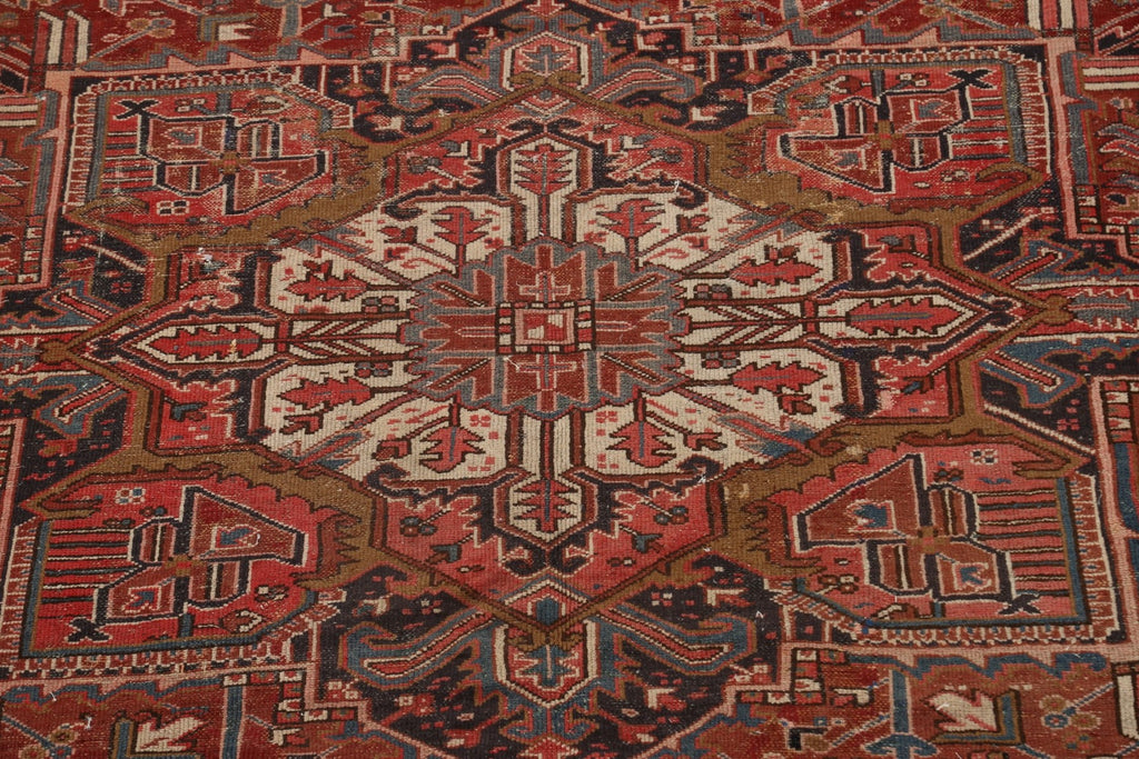 Antique Vegetable Dye Heriz Persian Area Rug 10x12