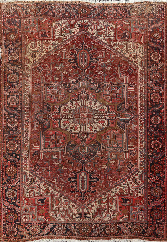 Antique Vegetable Dye Heriz Persian Area Rug 10x12