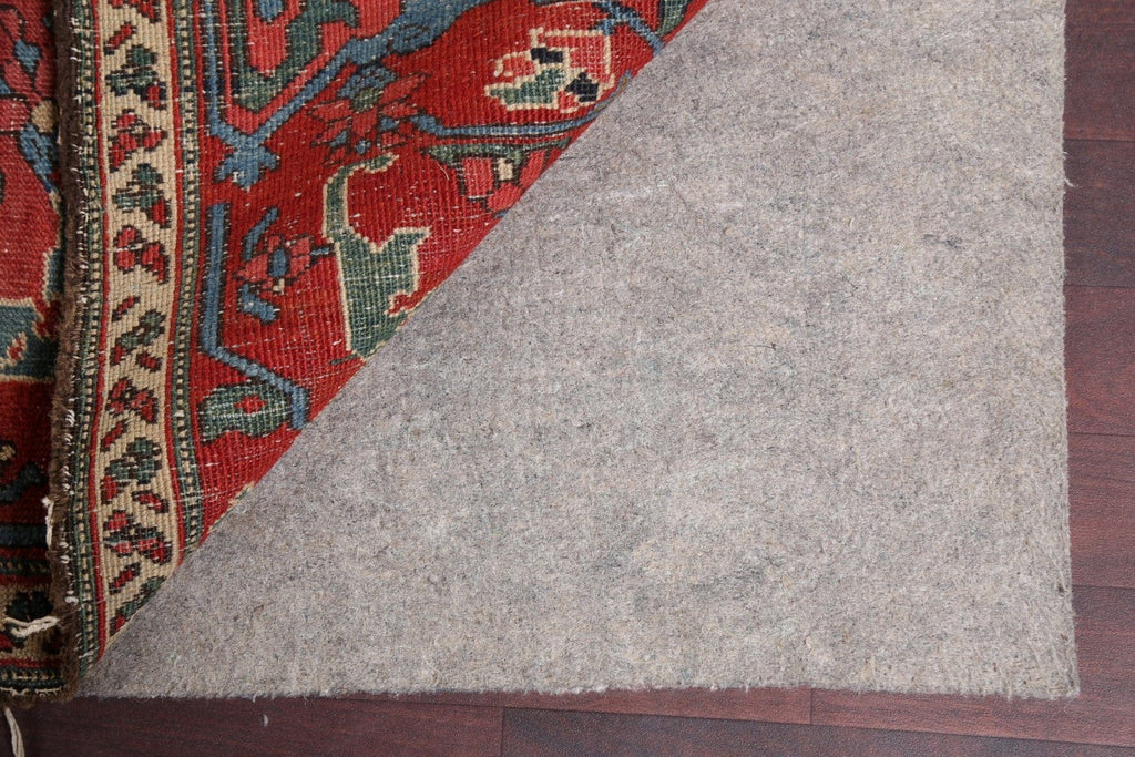 Pre-1900 Antique Vegetable Dye Heriz Serapi Persian Rug 10x12