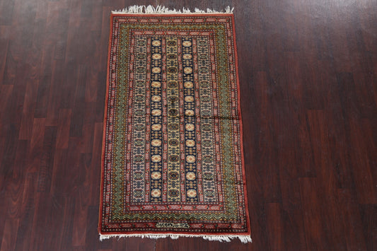 Handmade Signed Bokhara Oriental Wool Rug 3x6