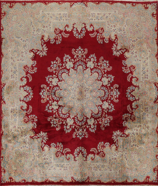 Vegetable Dye Kerman Persian Square Area Rug 10x10