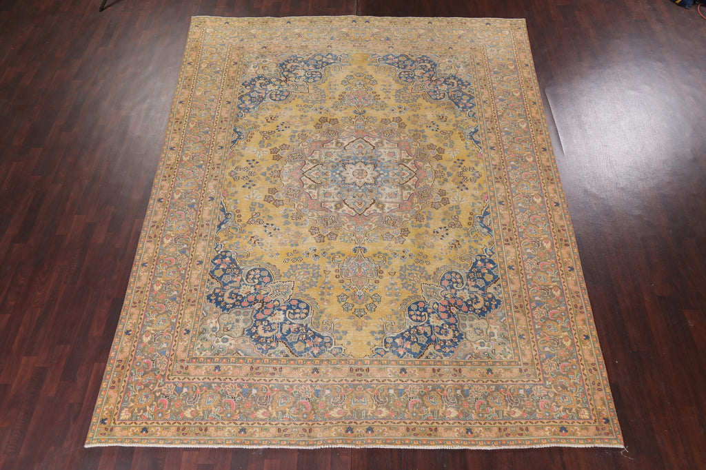 Handmade Wool Mashad Persian Area Rug 9x12