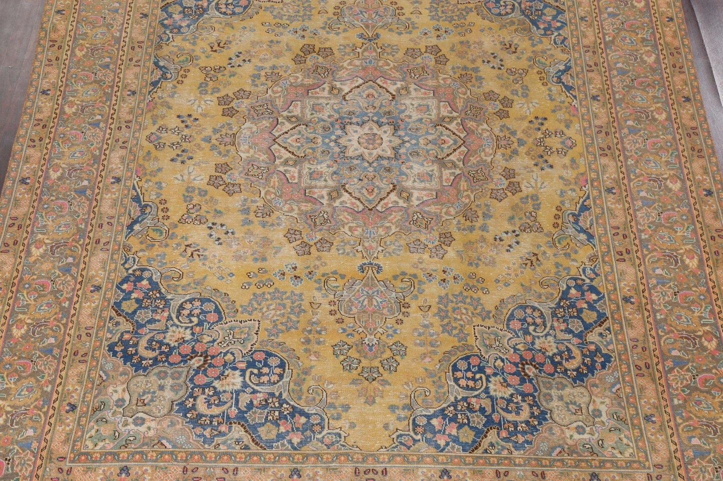 Handmade Wool Mashad Persian Area Rug 9x12