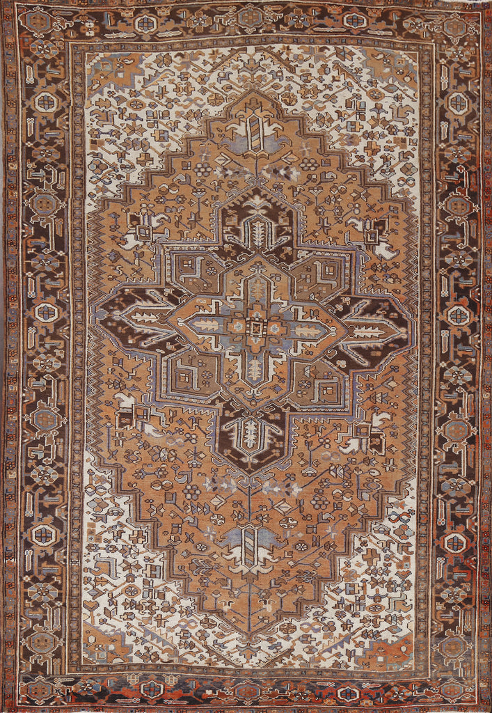 Vegetable Dye Wool Heriz Persian Area Rug 8x11