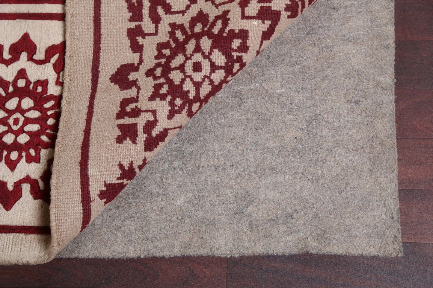 Vegetable Dye Red/ Ivory Nepalese Wool Area Rug 9x11