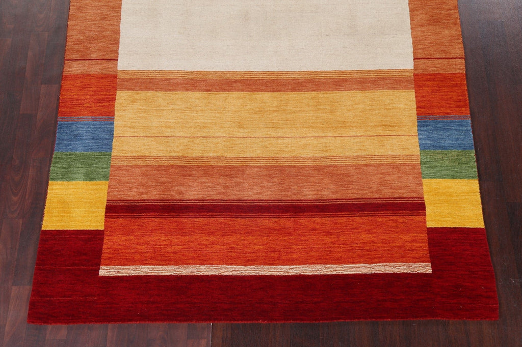 Contemporary Gabbeh Wool Area Rug 7x10