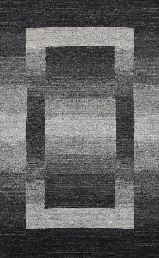 Contemporary Gabbeh Wool Area Rug 7x10