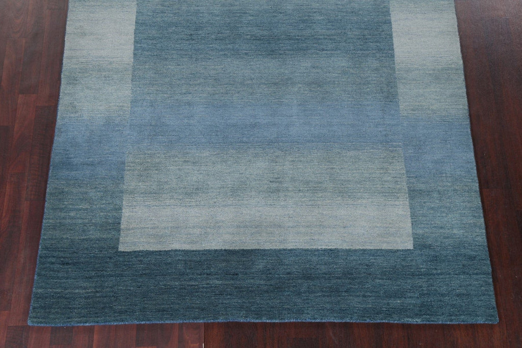 Contemporary Gabbeh Wool Area Rug 6x9