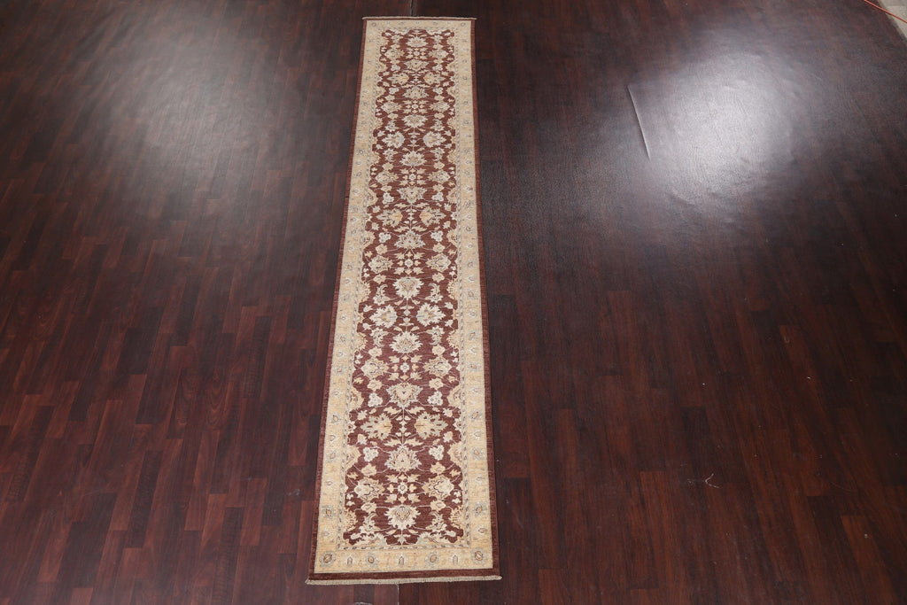 Vegetable Dye Peshawar Wool Runner Rug 3x13