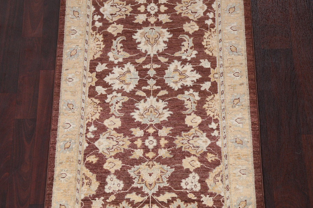 Vegetable Dye Peshawar Wool Runner Rug 3x13