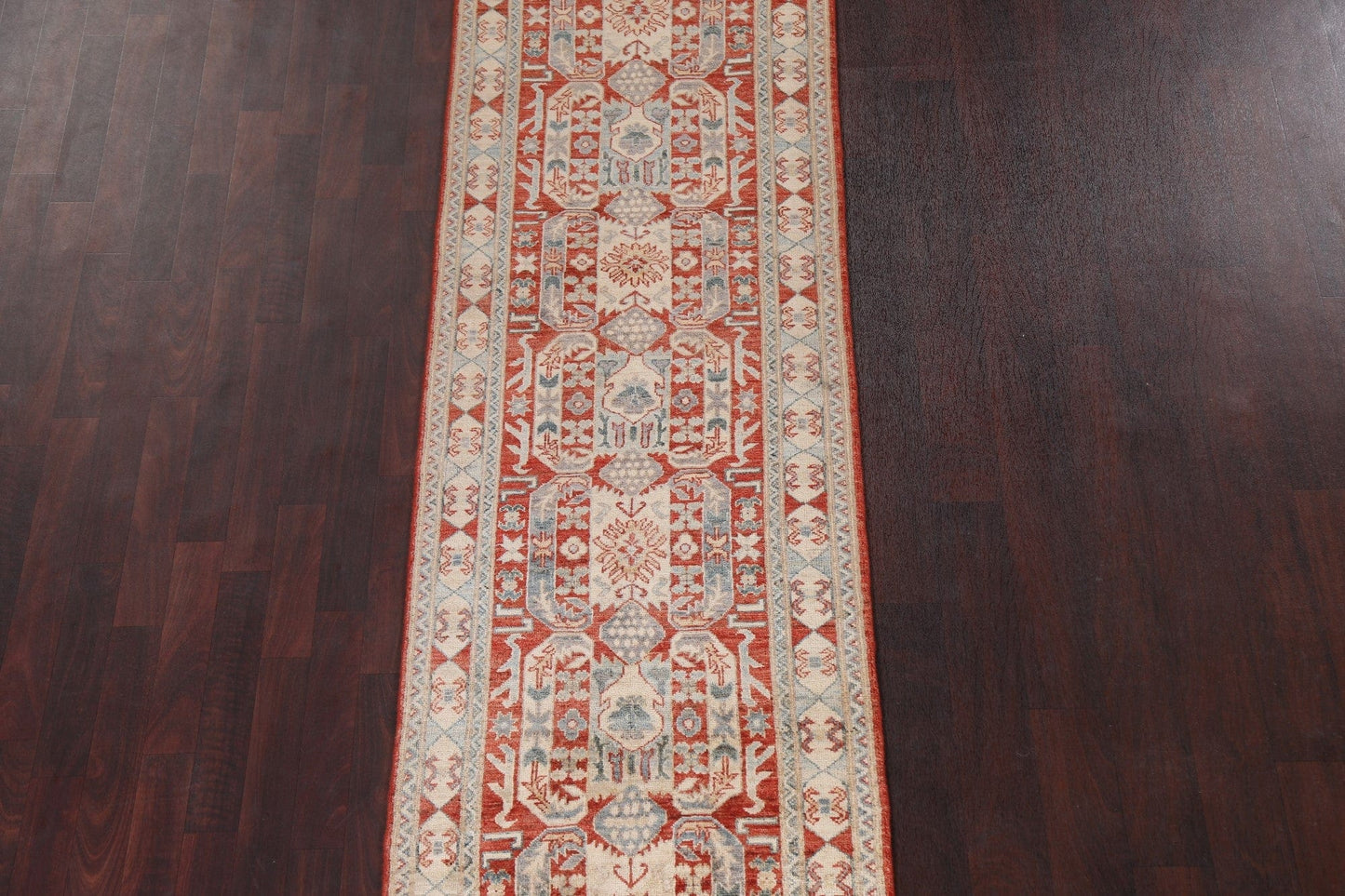 Vegetable Dye Peshawar Handmade Runner Rug 3x10