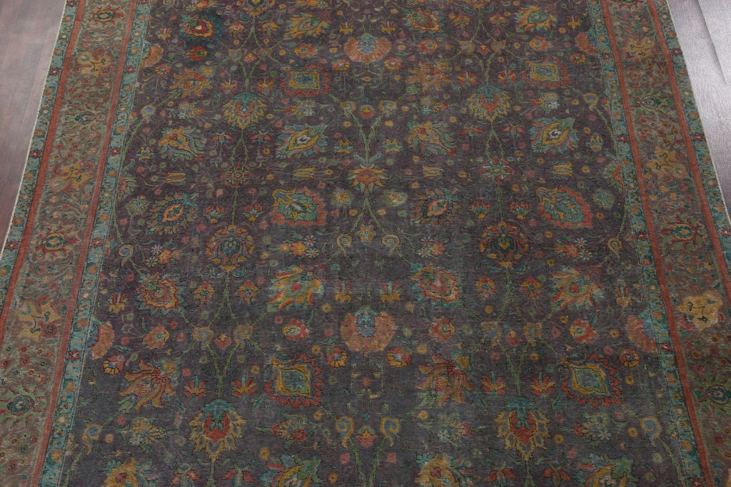 Distressed Handmade Tabriz Persian Area Rug 10x13