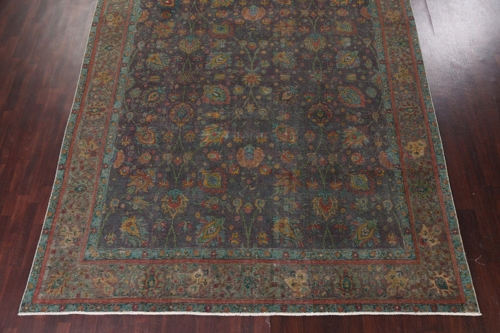 Distressed Handmade Tabriz Persian Area Rug 10x13