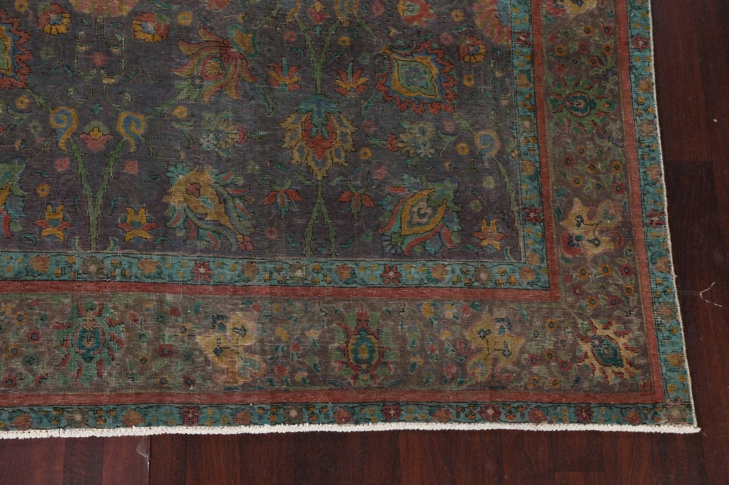 Distressed Handmade Tabriz Persian Area Rug 10x13