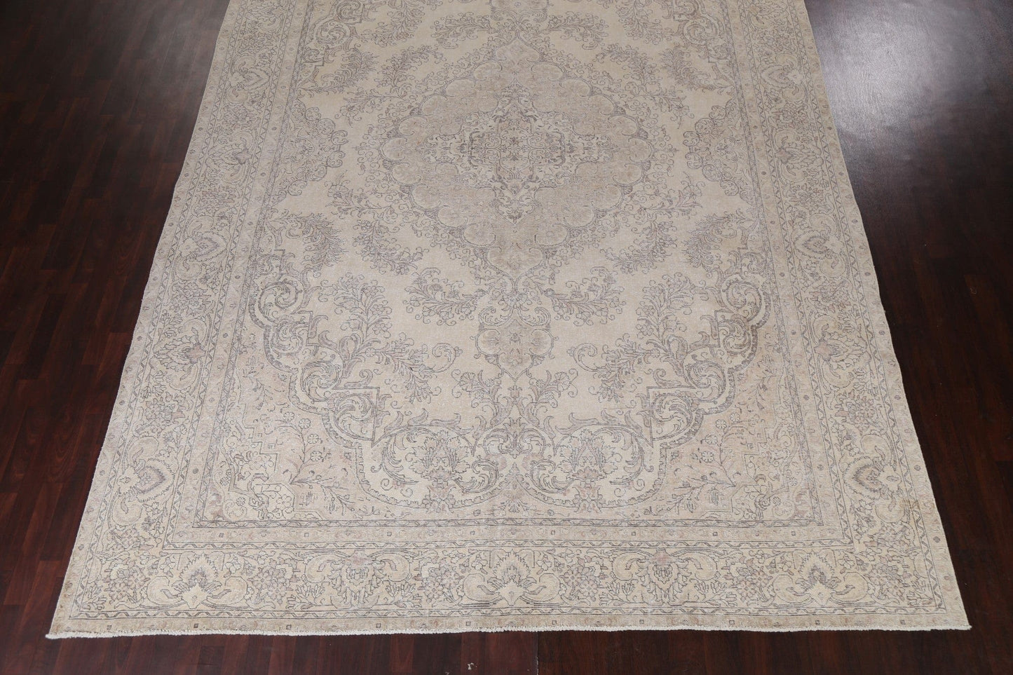 Large Distressed Tabriz Persian Area Rug 11x16