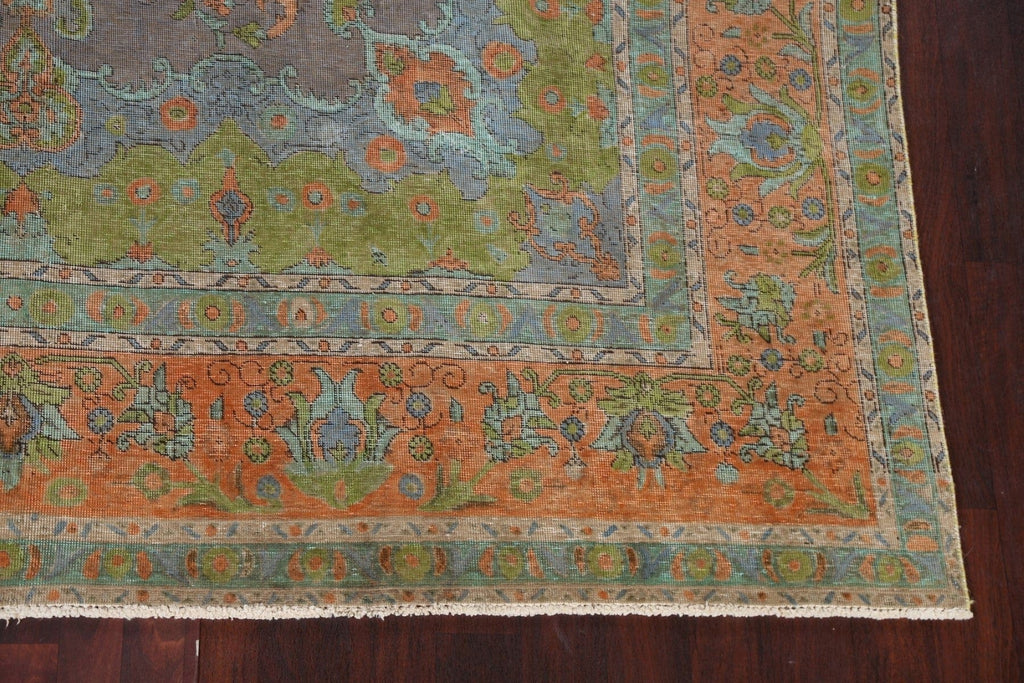 Distressed Tabriz Persian Area Rug 9x13