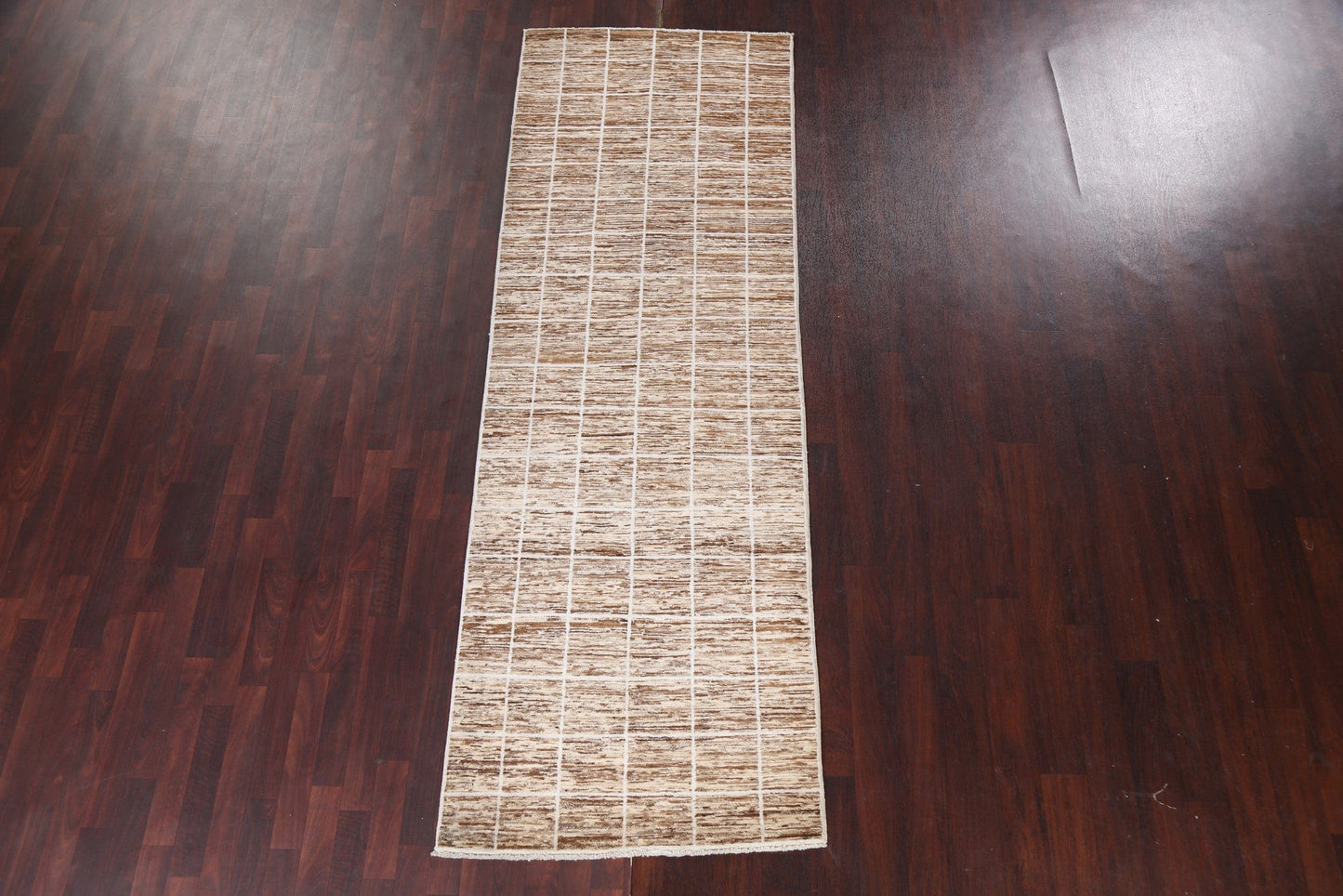 Checkered Gabbeh Kashkoli Wool Runner Rug 3x10