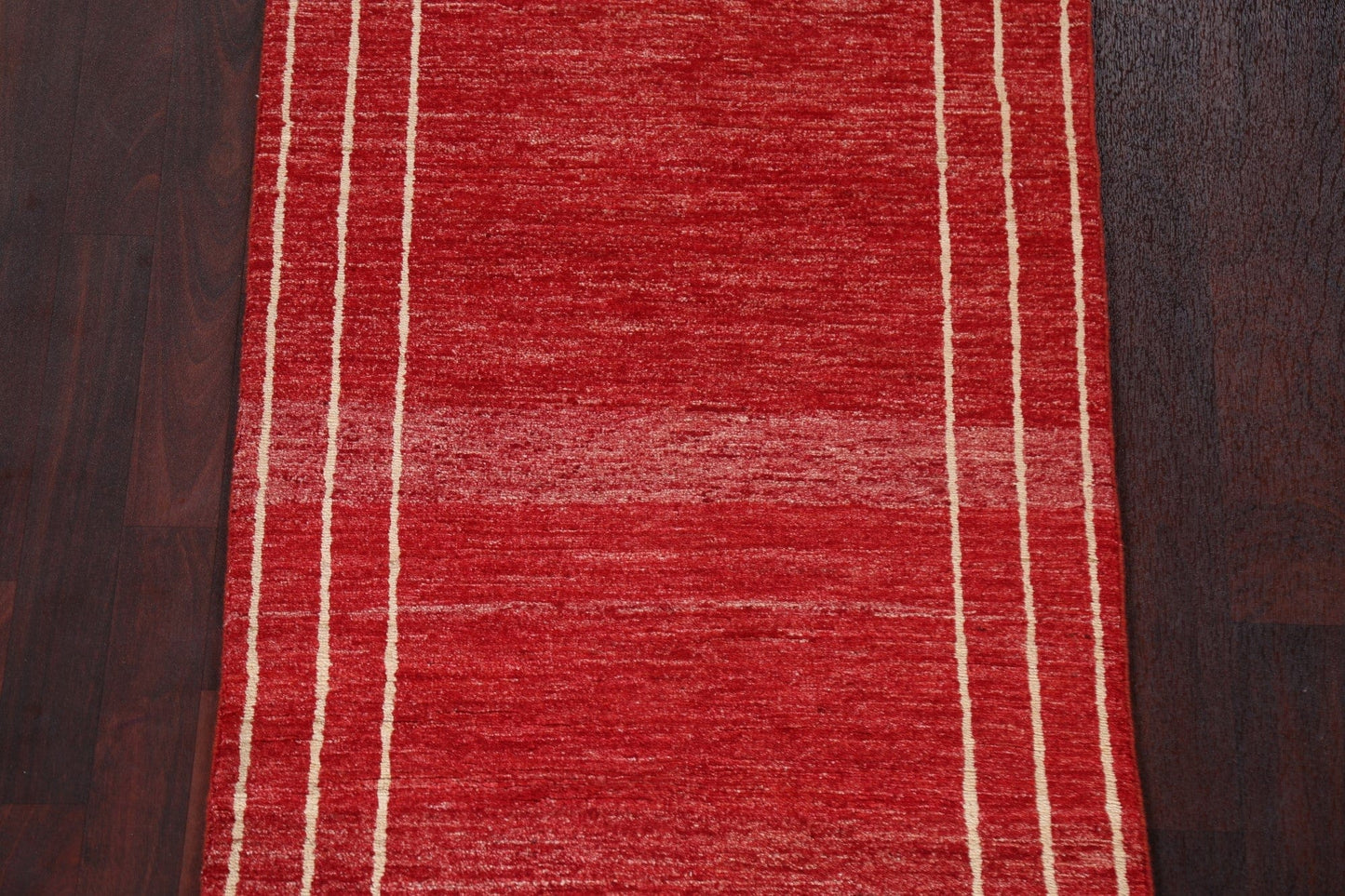 Red Gabbeh Kashkoli Wool Runner Rug 3x10