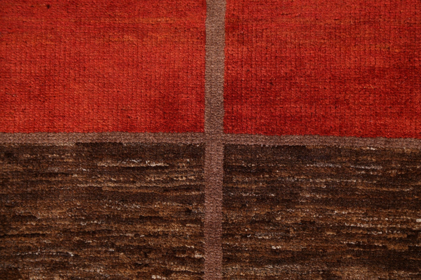 Red/ Brown Gabbeh Kashkoli Wool Runner Rug 3x8