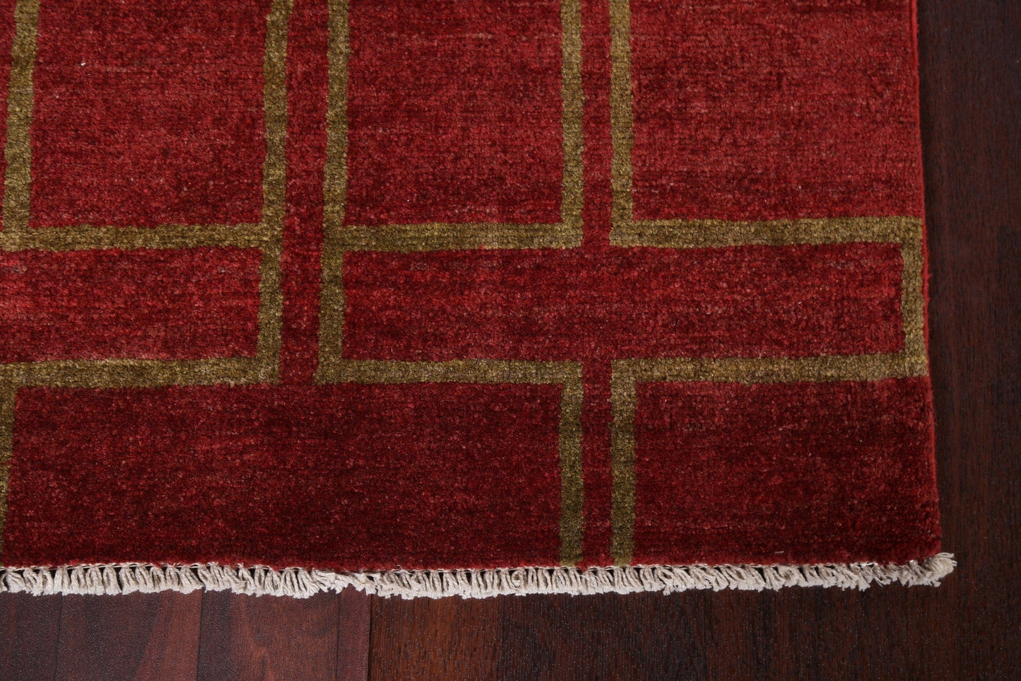 Red Gabbeh Kashkoli Wool Runner Rug 3x10