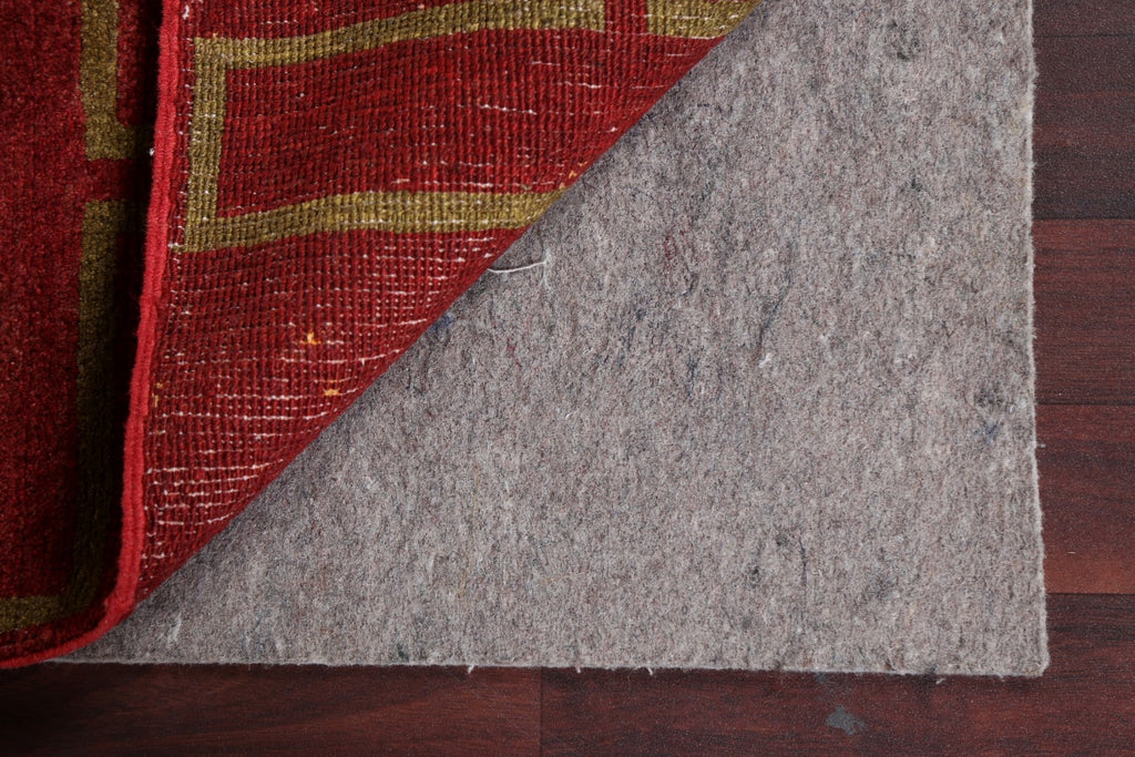 Red Gabbeh Kashkoli Wool Runner Rug 3x10