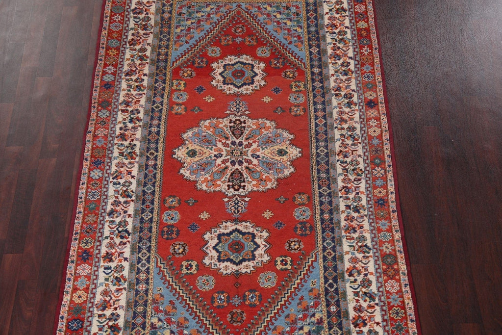 Antique Vegetable Dye Sarouk Farahan Persian Area Rug 5x9