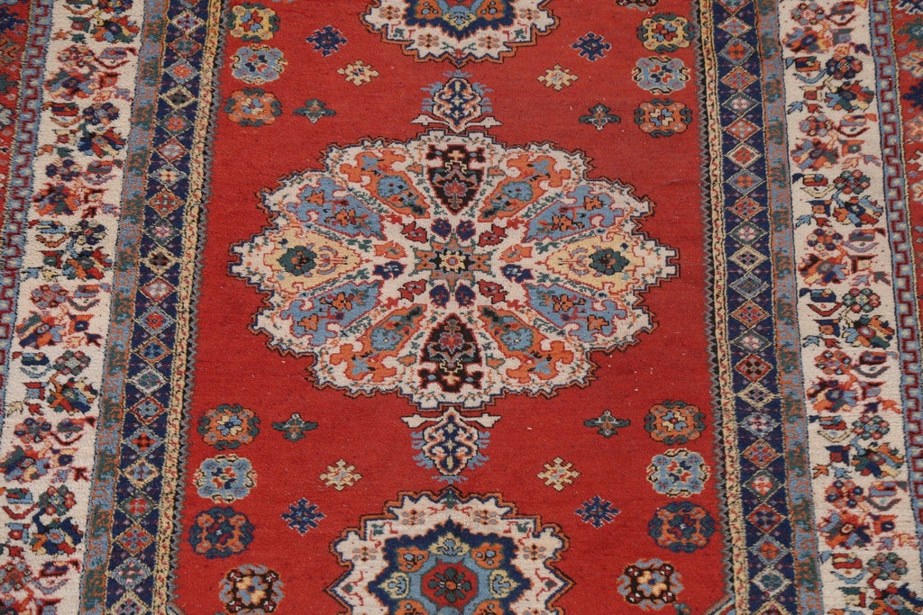 Antique Vegetable Dye Sarouk Farahan Persian Area Rug 5x9