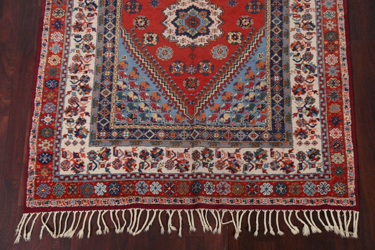 Antique Vegetable Dye Sarouk Farahan Persian Area Rug 5x9