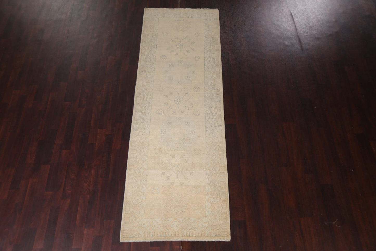 Vegetable Dye Khotan Turkish Runner Rug 3x10