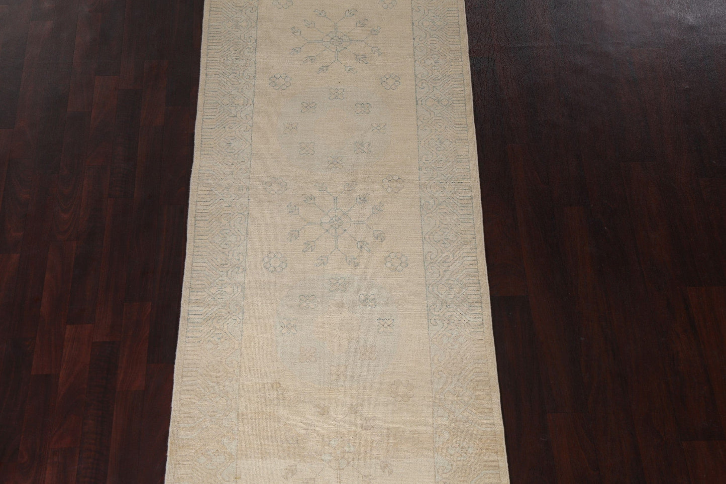 Vegetable Dye Khotan Turkish Runner Rug 3x10