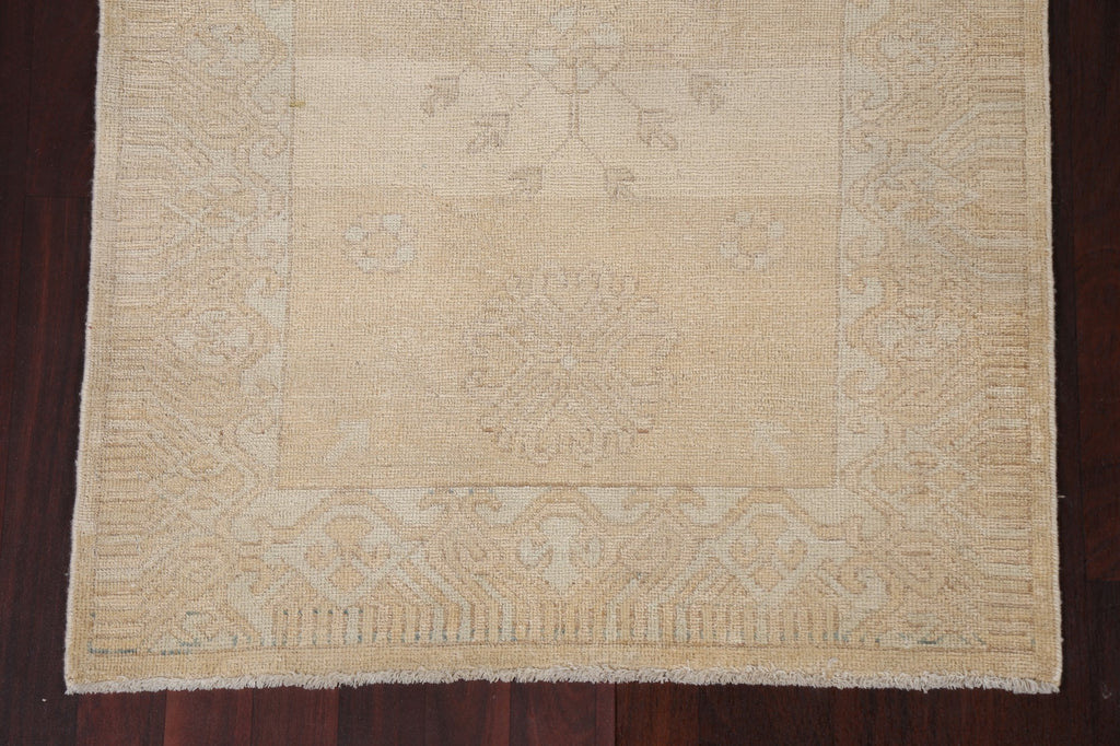 Vegetable Dye Khotan Turkish Runner Rug 3x10