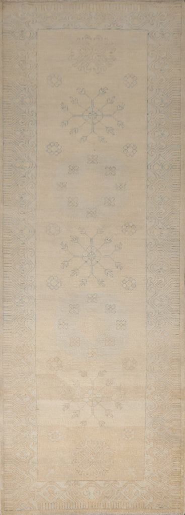 Vegetable Dye Khotan Turkish Runner Rug 3x10