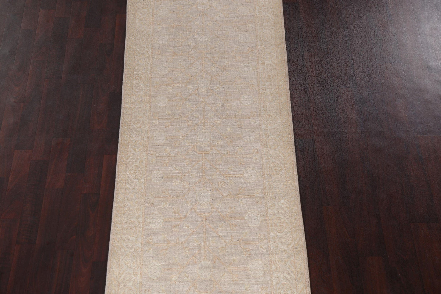 Vegetable Dye Wool Oushak Turkish Runner Rug 3x10