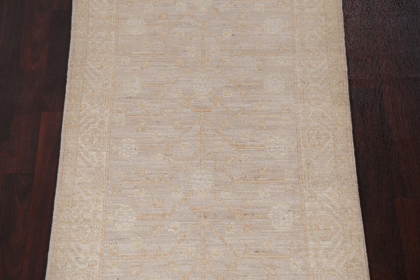 Vegetable Dye Wool Oushak Turkish Runner Rug 3x10