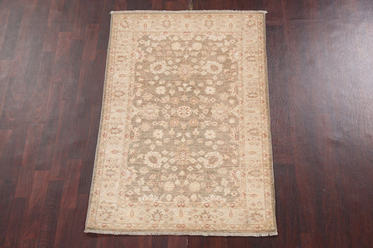 Vegetable Dye Handmade Chobi Peshawar Wool Rug 3x5