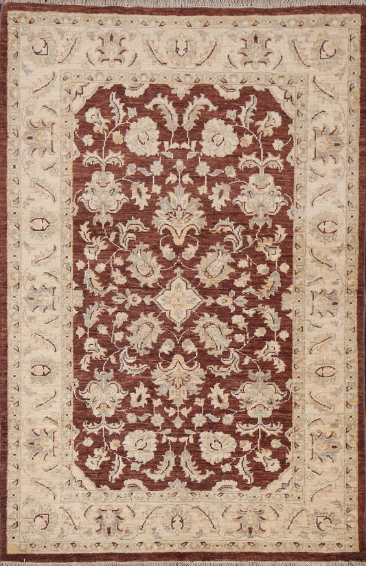 Vegetable Dye Chobi Peshawar Handmade Wool Rug 3x5