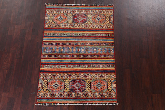 Vegetable Dye Kazak Handmade Rug 3x5