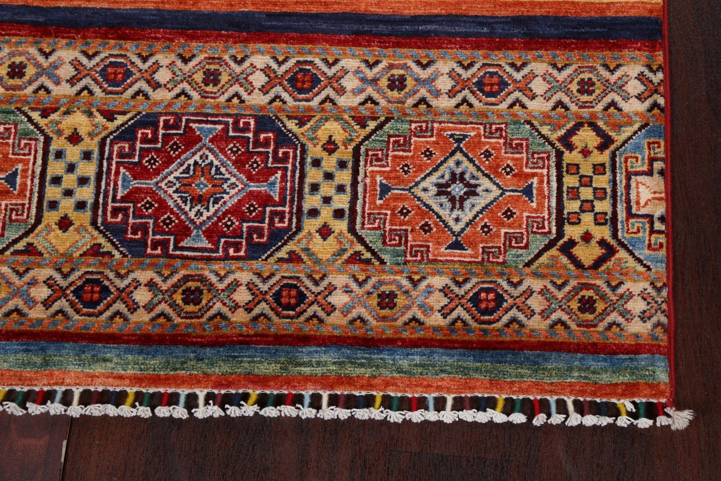 Vegetable Dye Kazak Handmade Rug 3x5