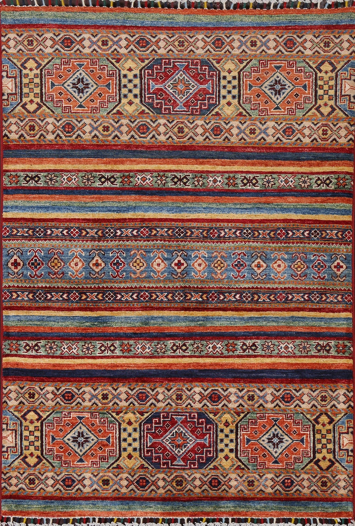 Vegetable Dye Kazak Handmade Rug 3x5