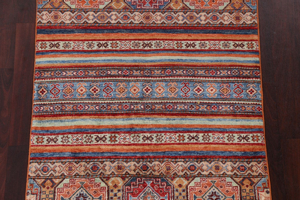 Vegetable Dye Tribal Kazak Wool Rug 3x5